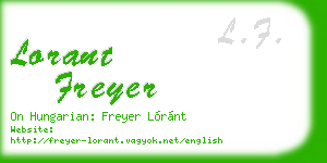 lorant freyer business card